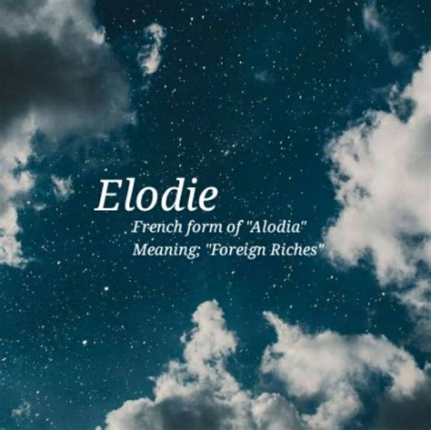 is elodie a french name
